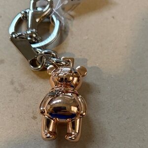 Coach Rose Gold Bear Keychain